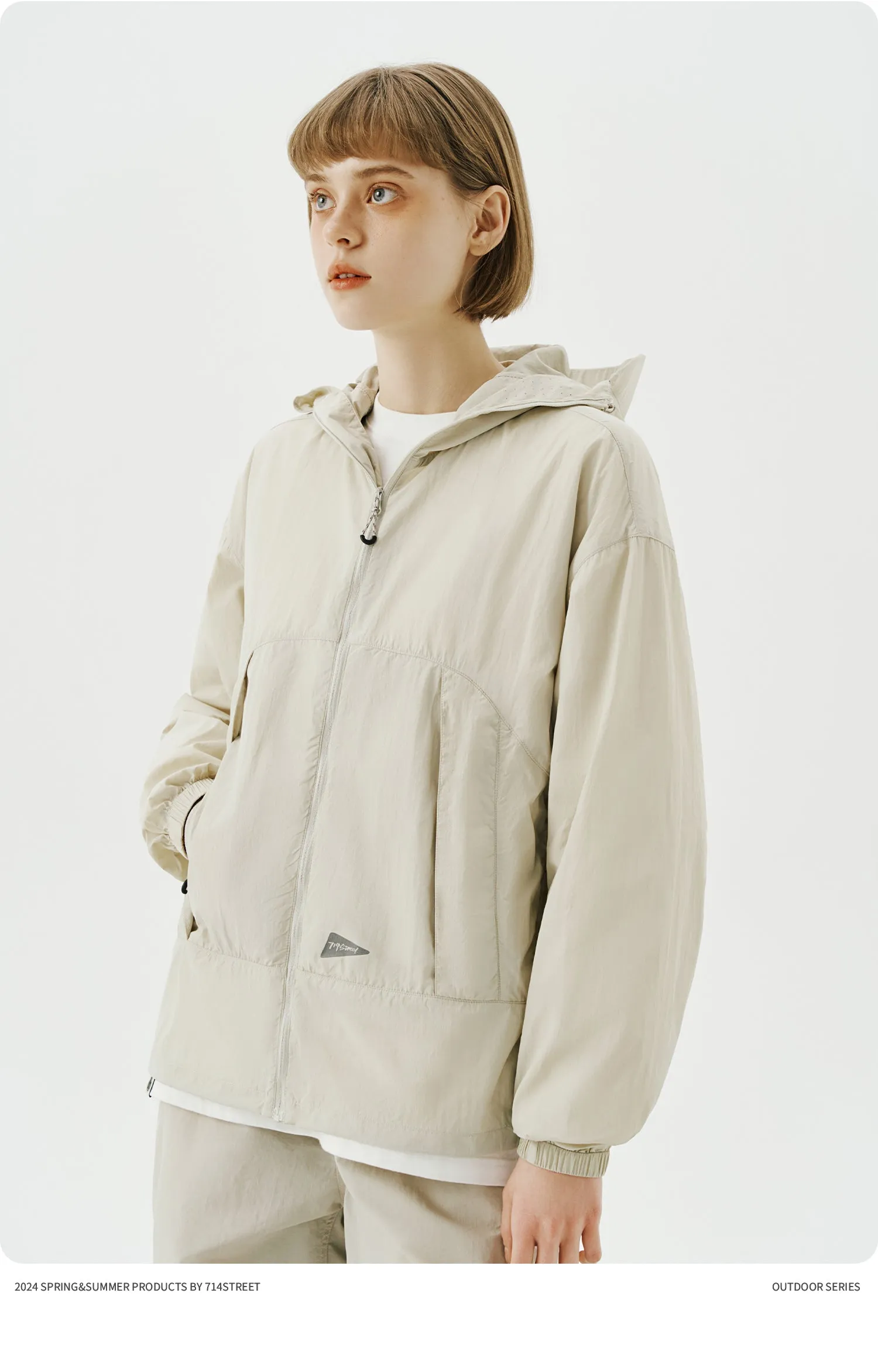 714STREET UVカットナイロンパーカ 714ST081