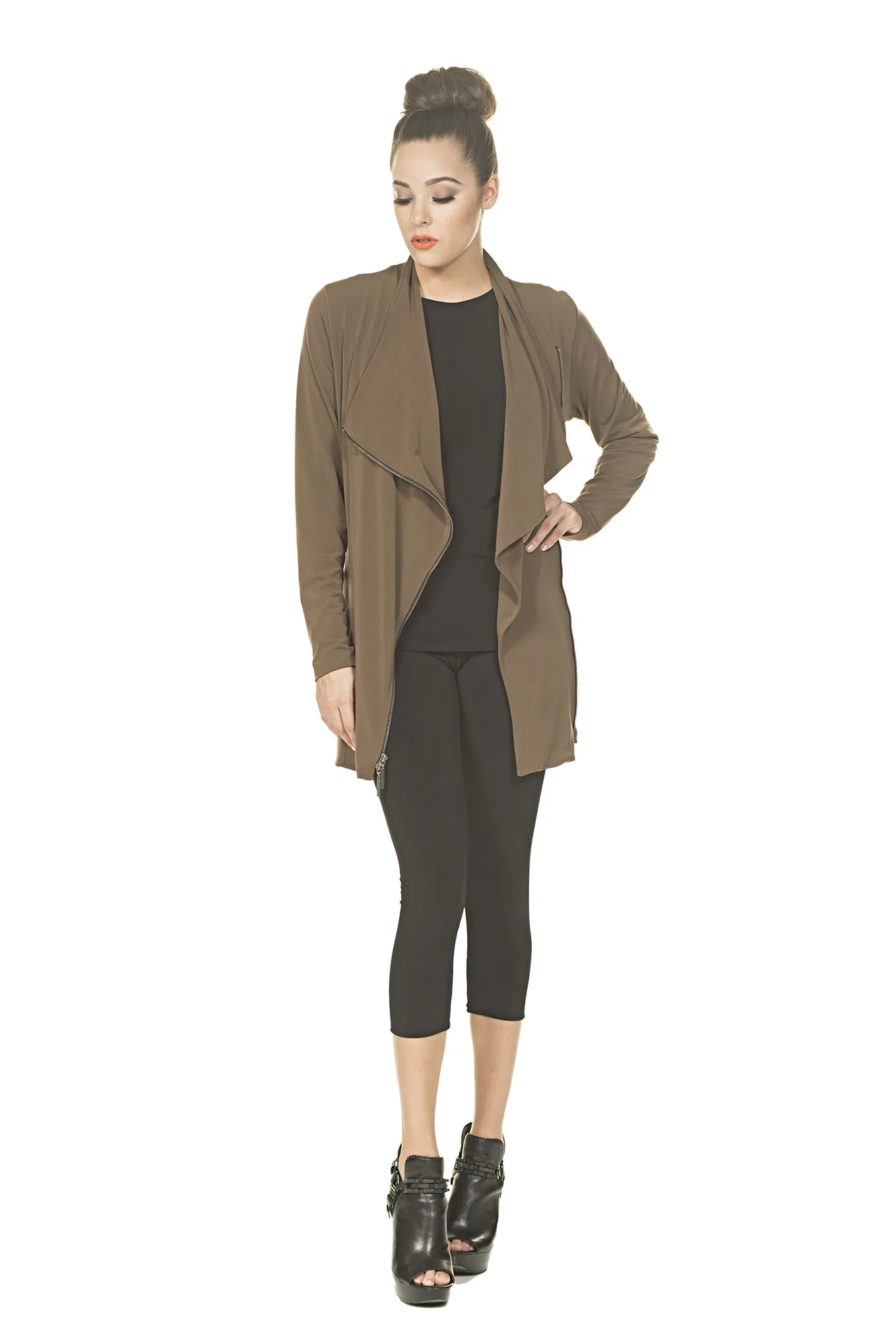 Asymmetric DBL Layered Zip Jacket