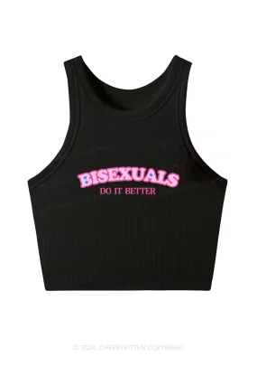 Bisexuals Do It Better Y2K Crop Tank Top Cherrykitten