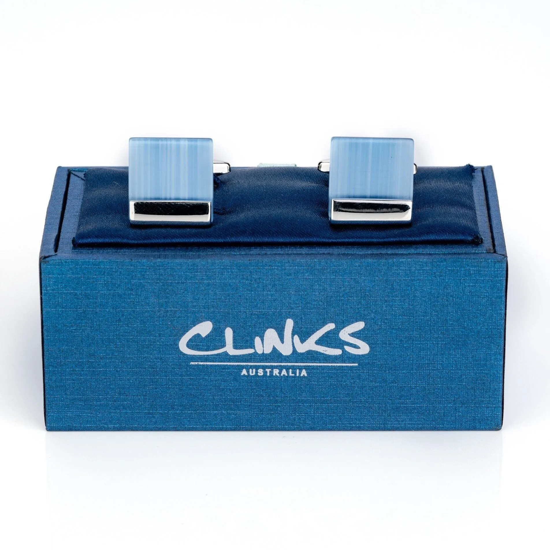 Blue Ice Cateye Cufflinks