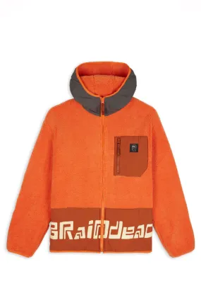 BRAIN DEAD LEVELS SHERPA FULL ZIP JACKET ORANGE