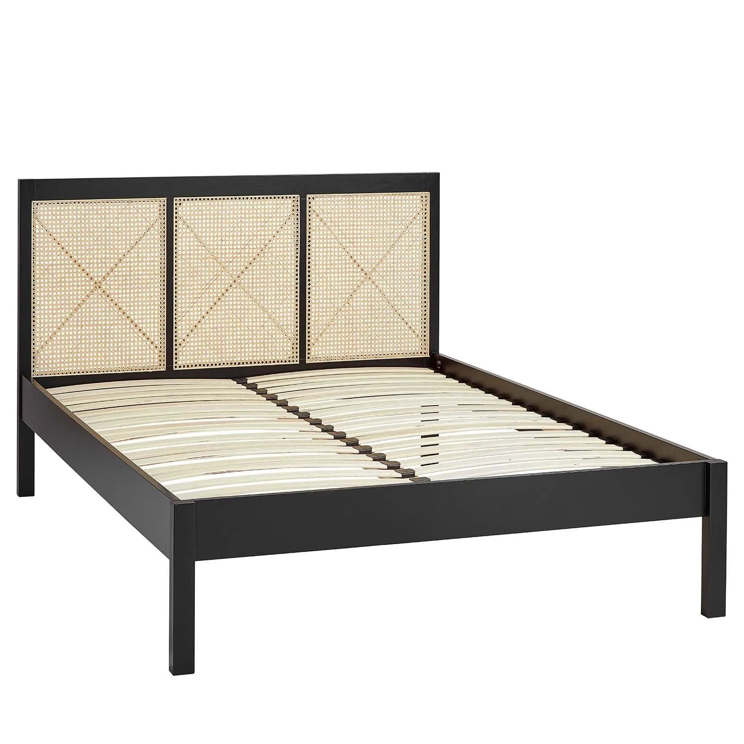 Charlie King Size Bed Frame with Mattress Set - Black
