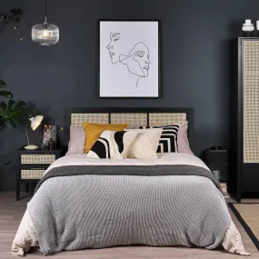 Charlie King Size Bed Frame with Mattress Set - Black