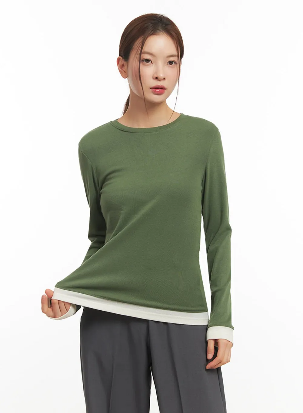 Cozy Layered Long-Sleeve Top IM524