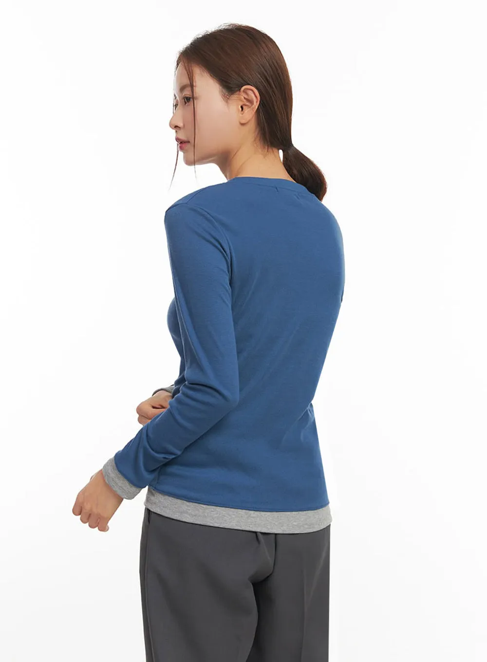 Cozy Layered Long-Sleeve Top IM524