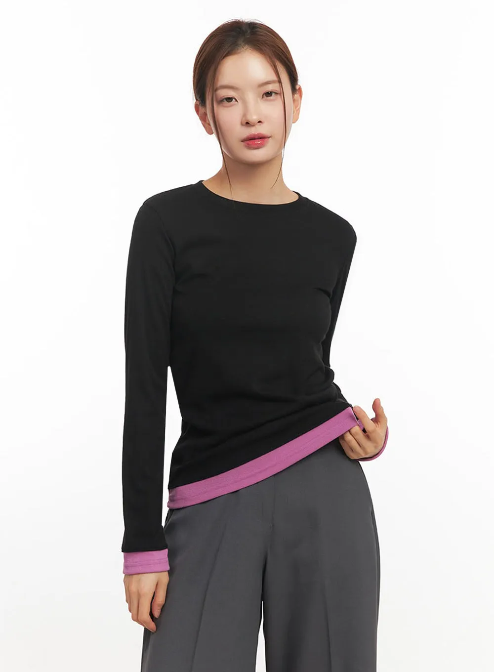 Cozy Layered Long-Sleeve Top IM524