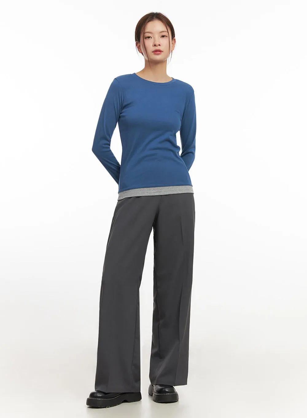 Cozy Layered Long-Sleeve Top IM524