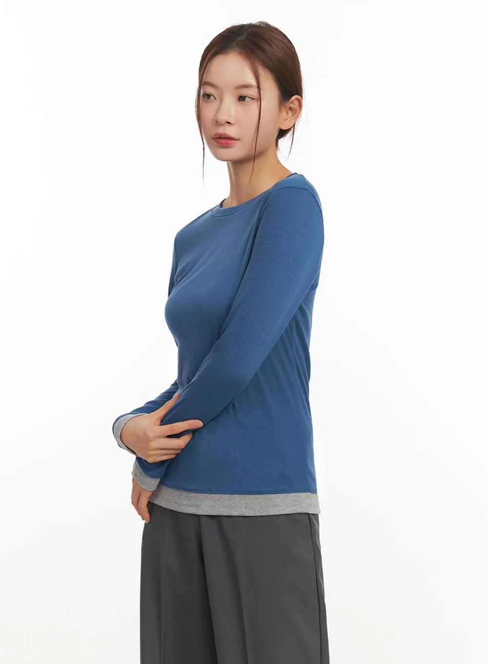 Cozy Layered Long-Sleeve Top IM524