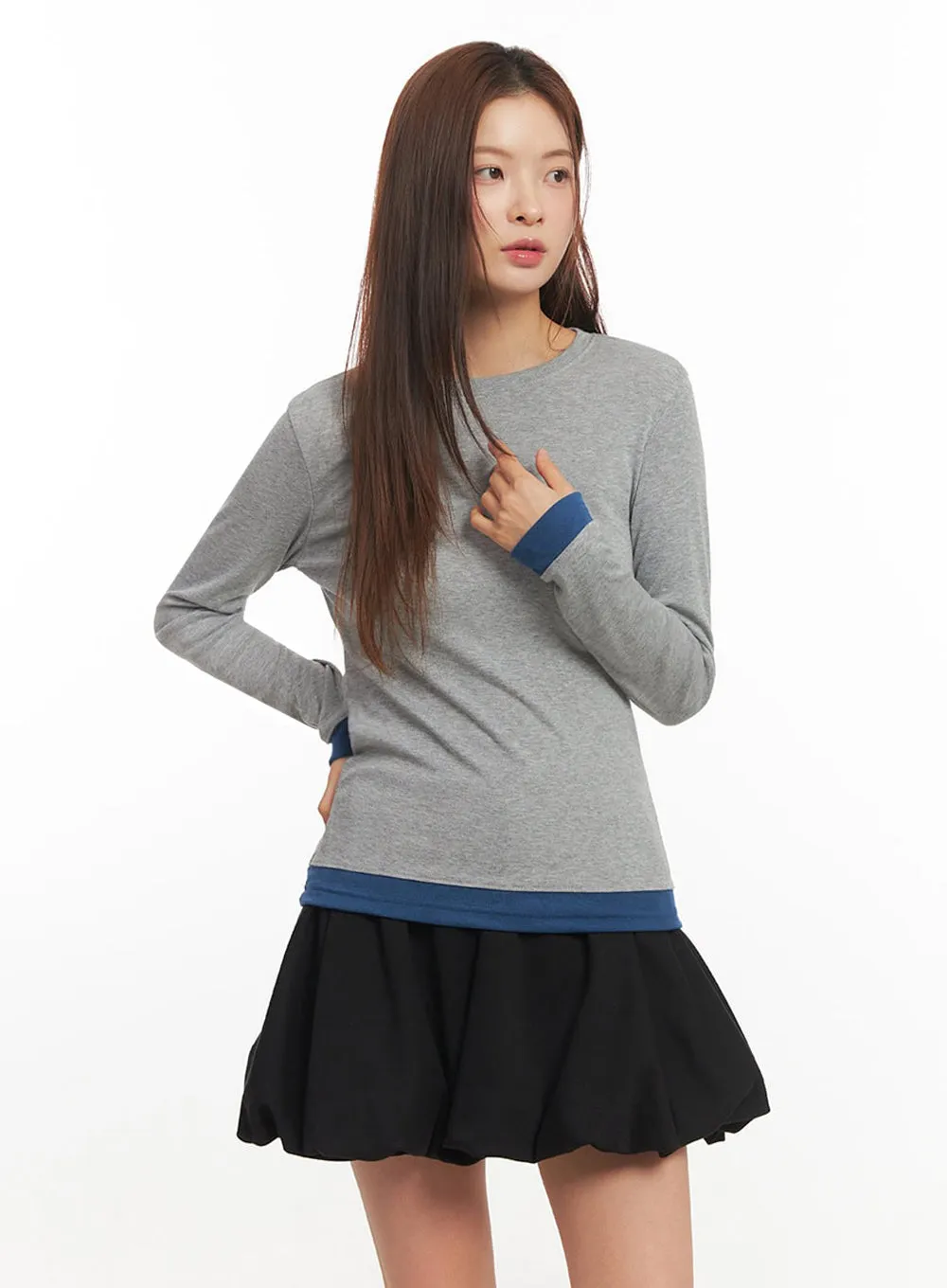 Cozy Layered Long-Sleeve Top IM524