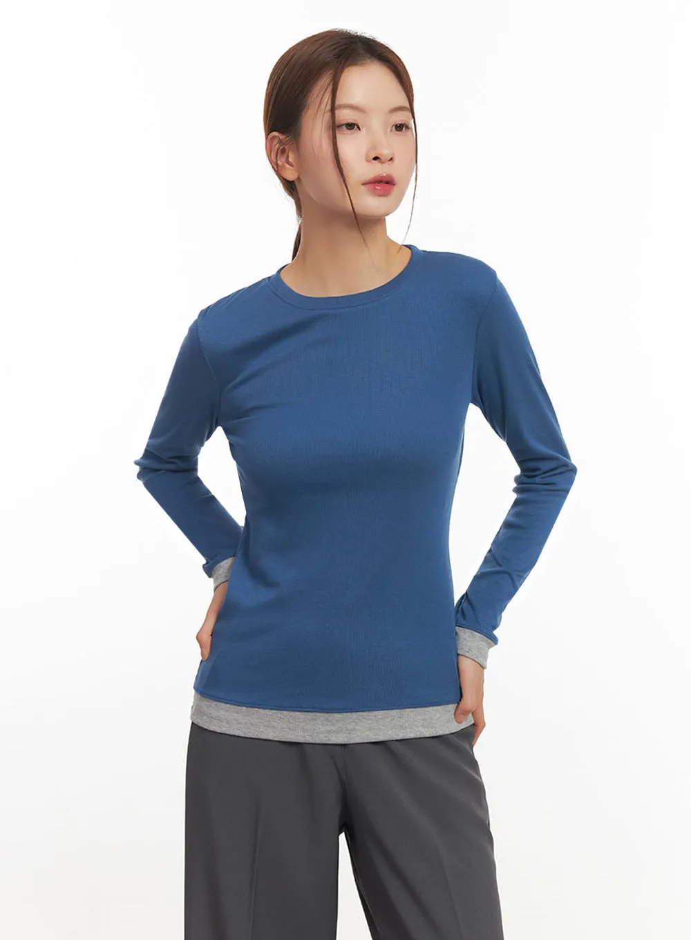 Cozy Layered Long-Sleeve Top IM524
