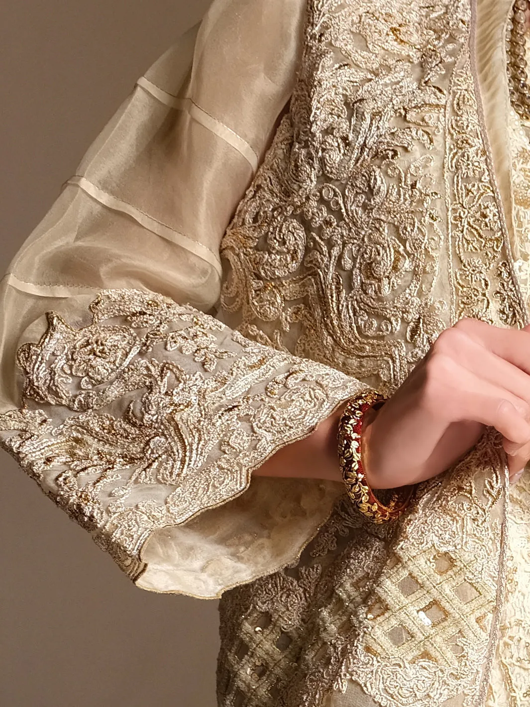Cream 2 Piece Formal Stitched - AL-2PS-LS-283
