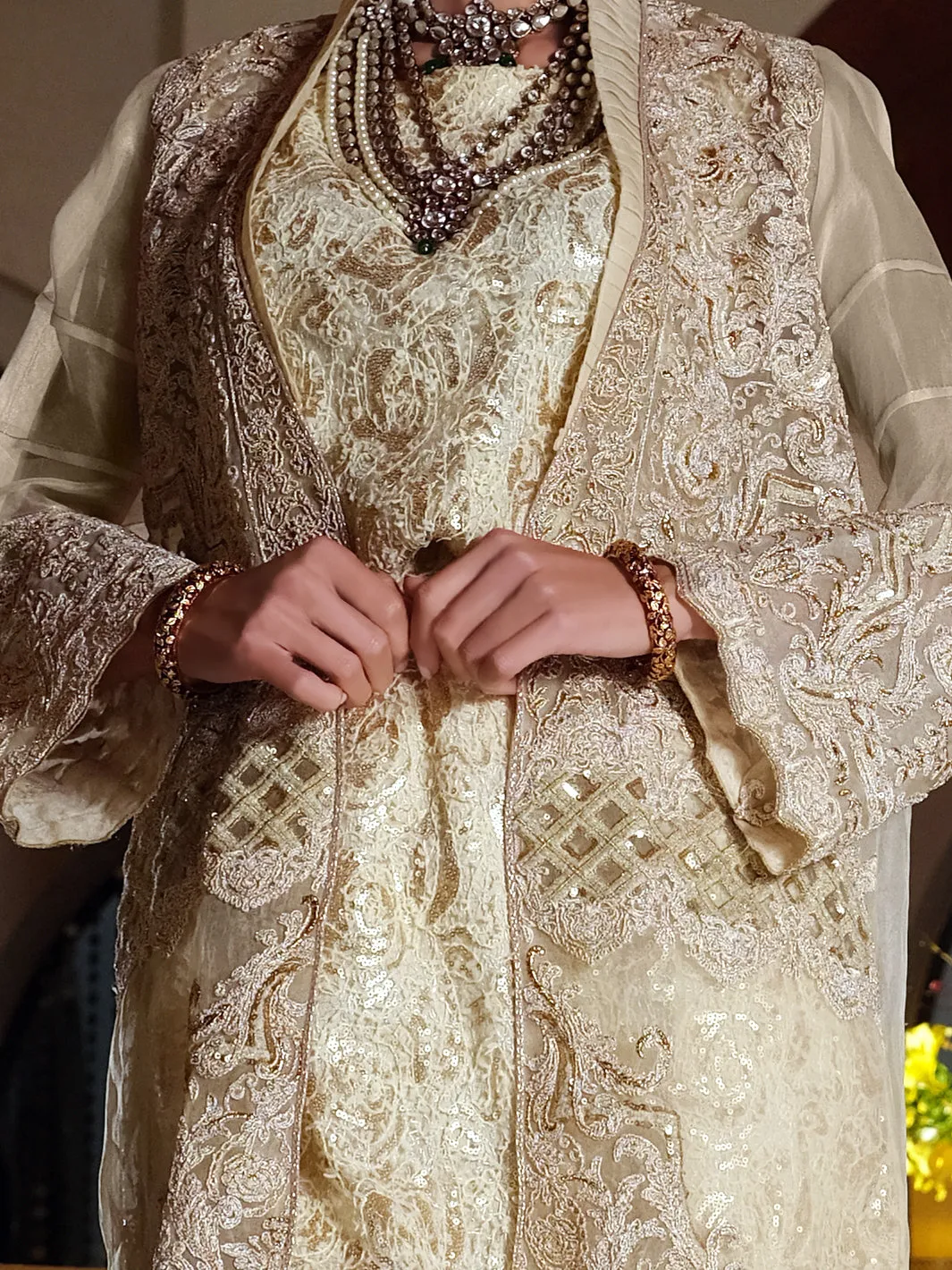 Cream 2 Piece Formal Stitched - AL-2PS-LS-283