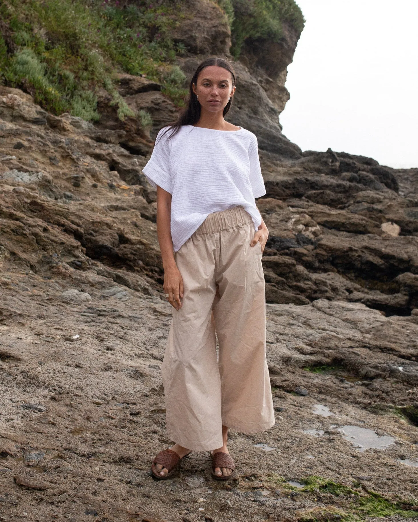 Crop Poplin Pant