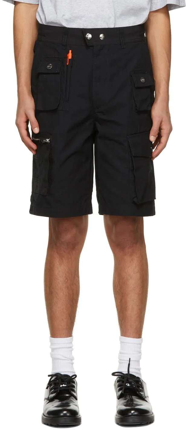 Diesel Black Short P-Cyan Cargo Shorts