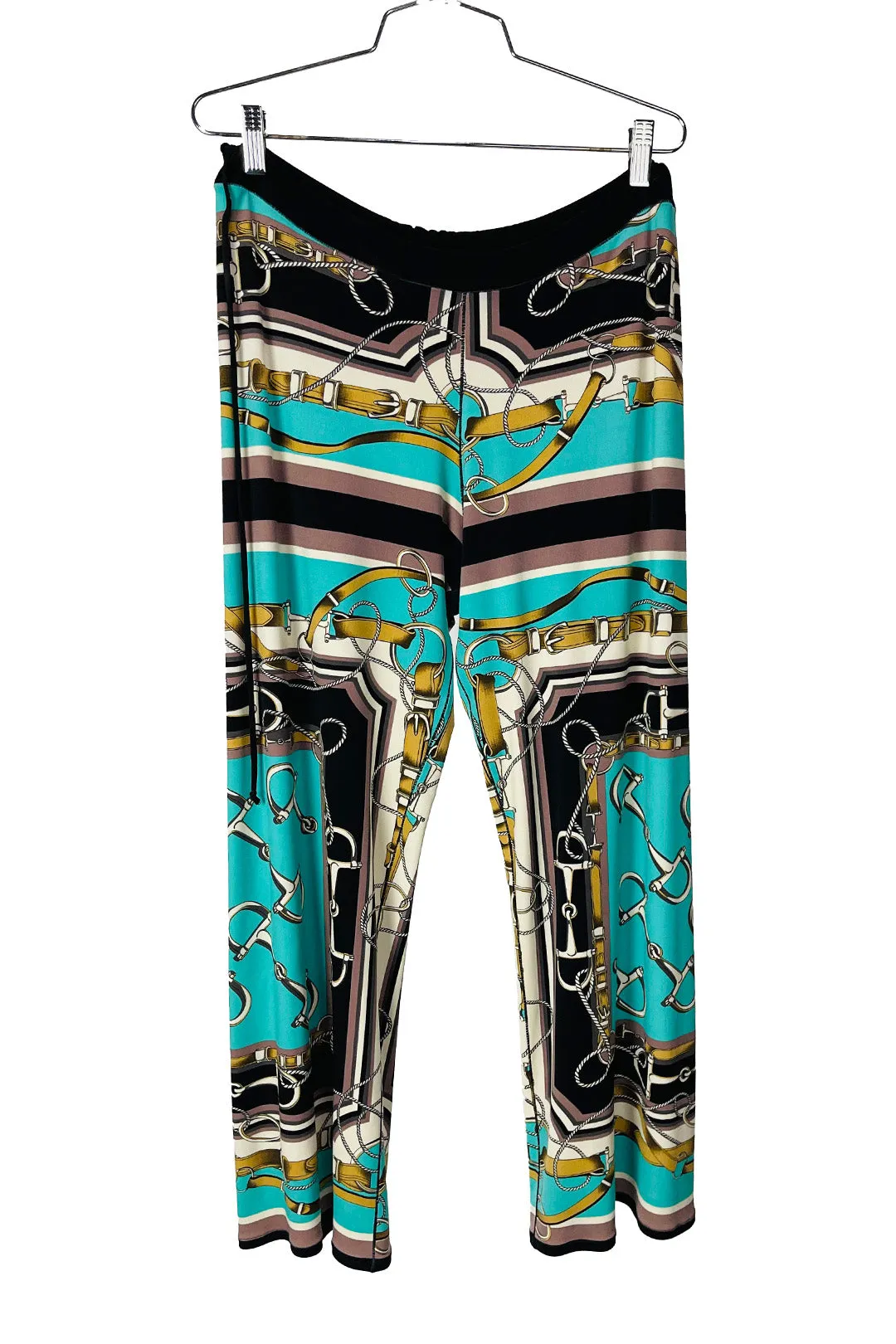 Double layered string tie cropped pants