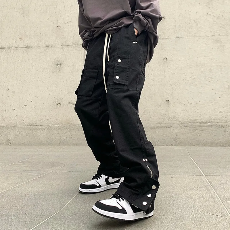 Drawstring Casual Cargo Hip Hop Pants