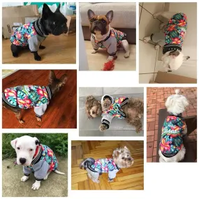 Fancy Hawaii Aloha Flower Print Jersey Puppy Jacket