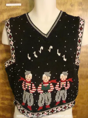 Festive Carolers Christmas Party Sweater Vest