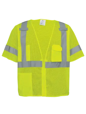 FrogWear® HV Mesh Polyester Short-Sleeved Vest - GLO-011