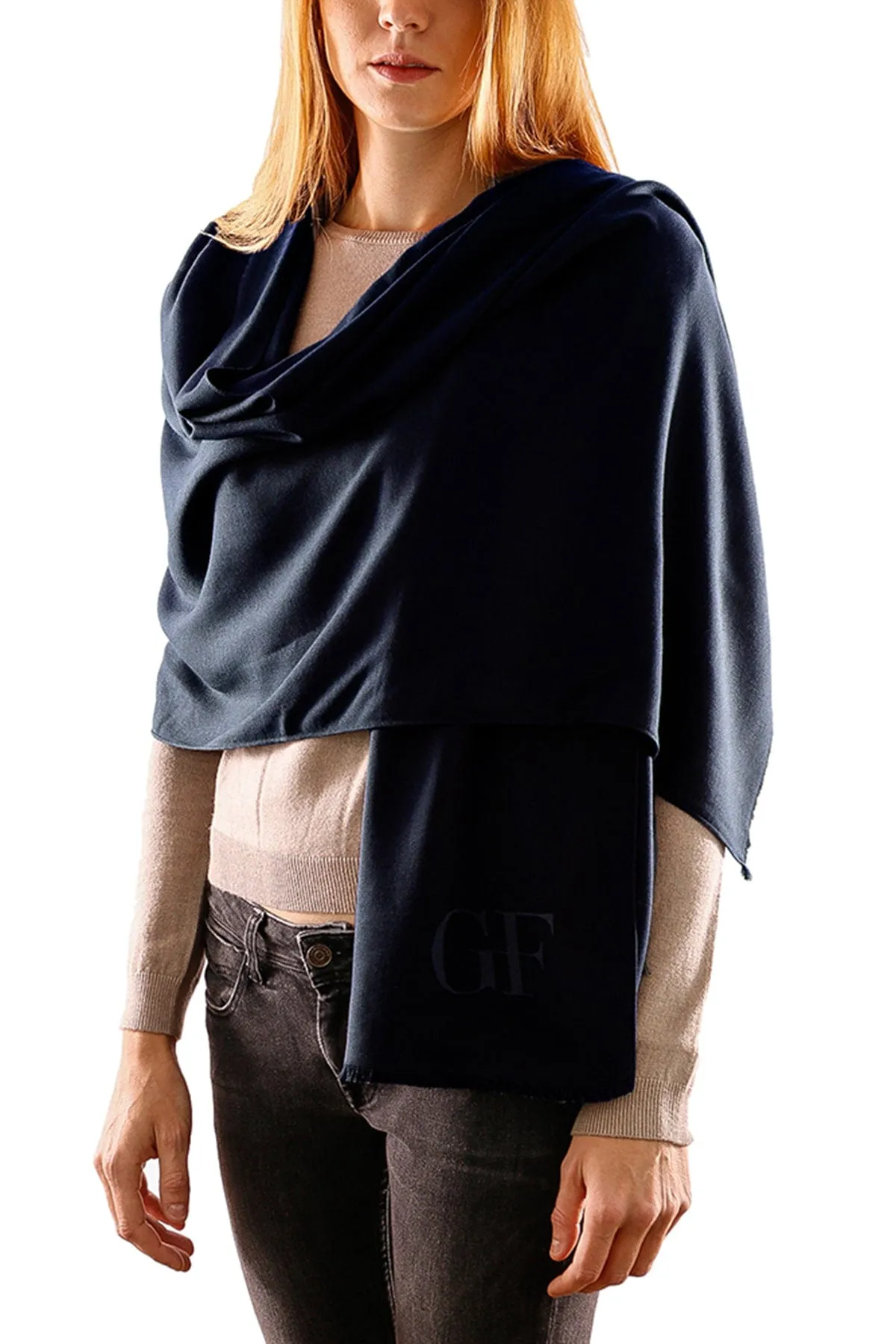 Gianfranco Ferre  Blue Pashmina Scarf