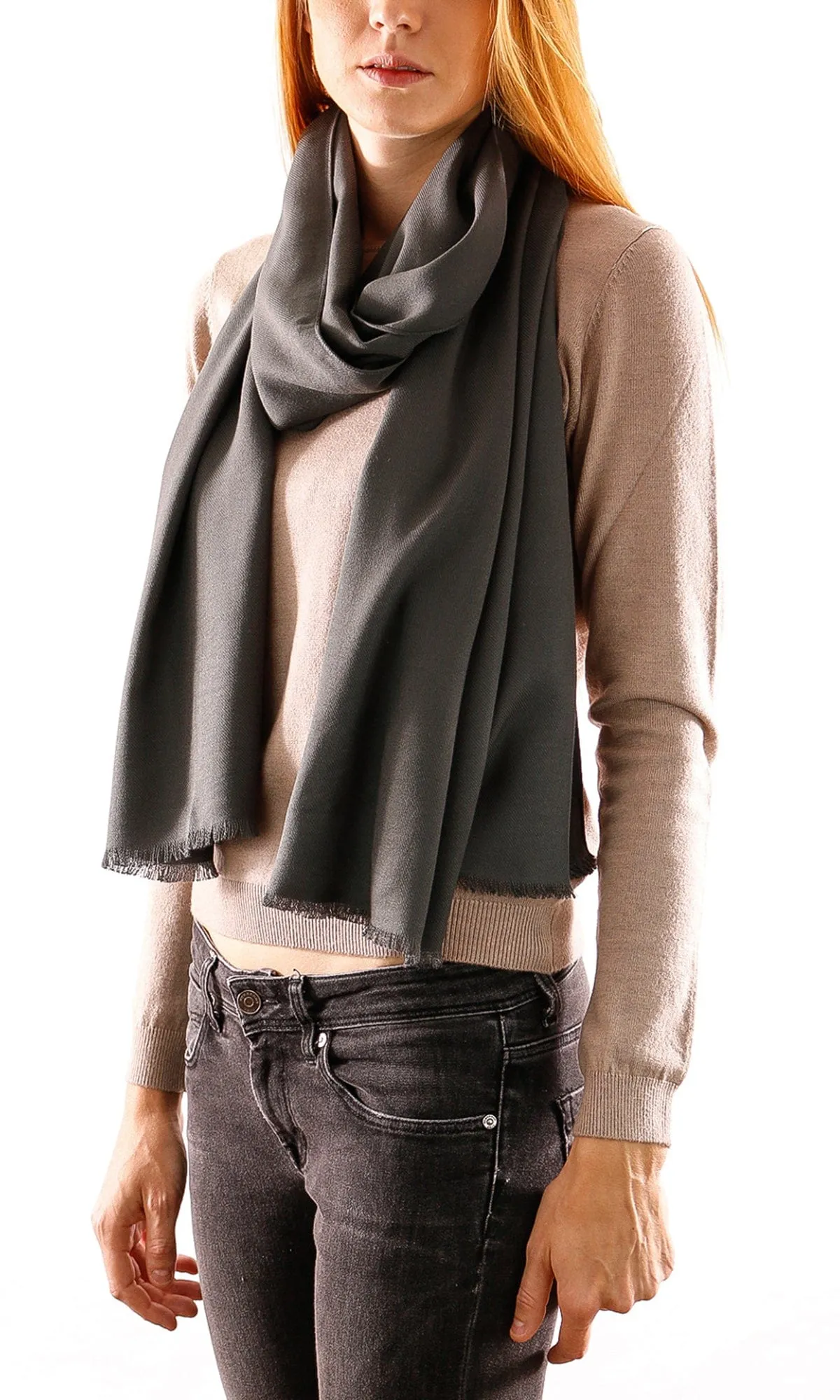 Gianfranco Ferre Grey Pashmina Scarf
