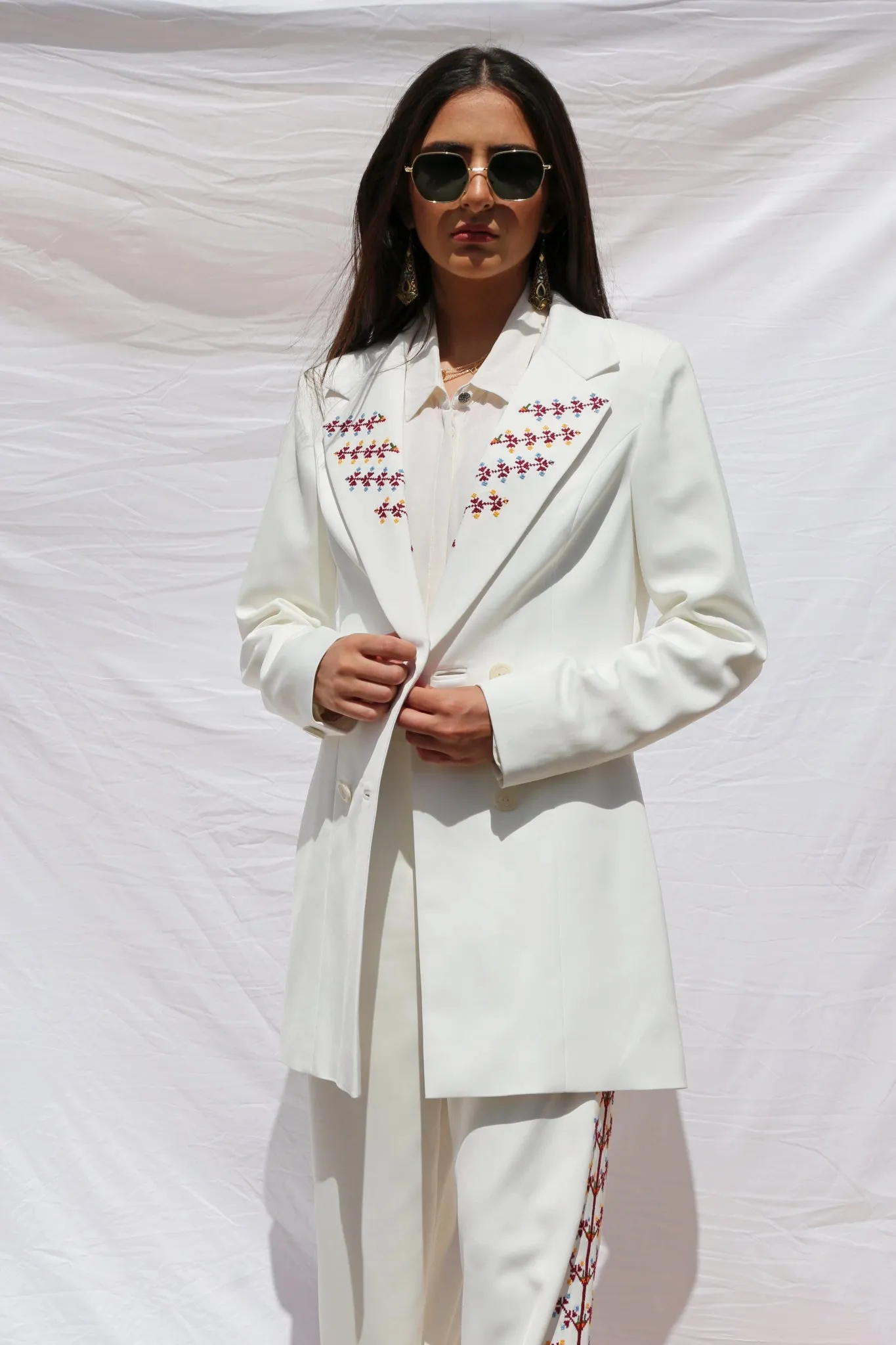 Hand Embroidered Over-sized Madani Suit Blazer