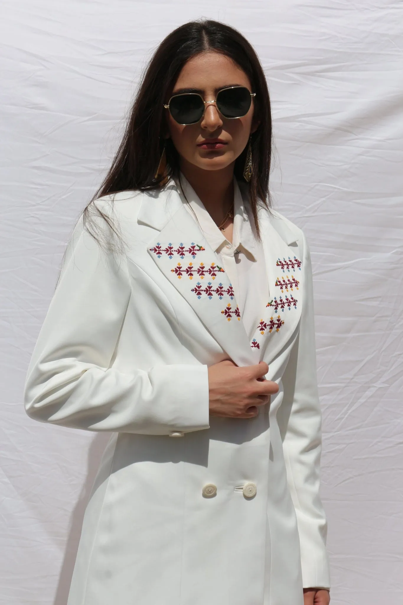 Hand Embroidered Over-sized Madani Suit Blazer