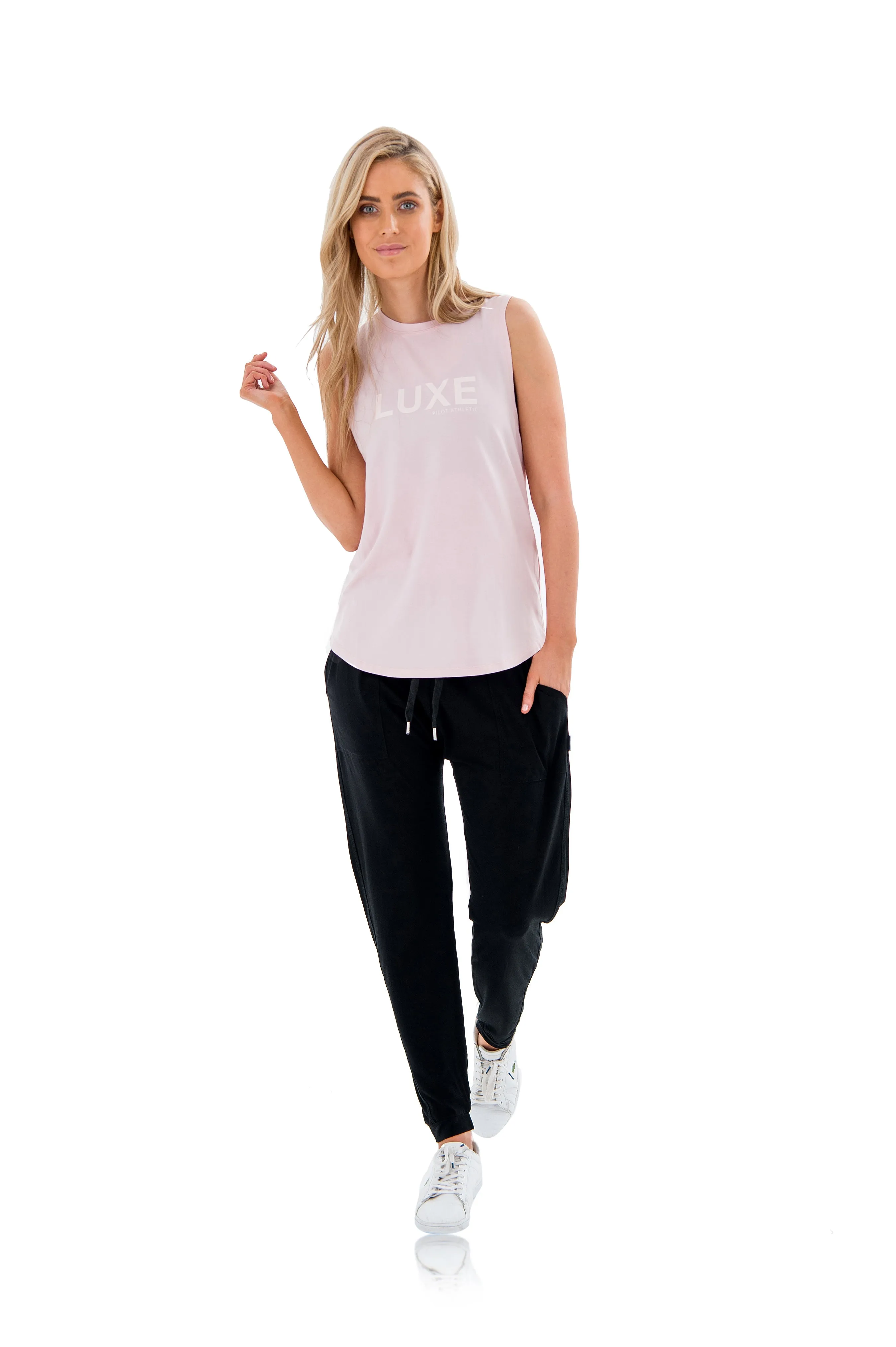 HARKNESS LUXE MUSCLE TEE - PINK