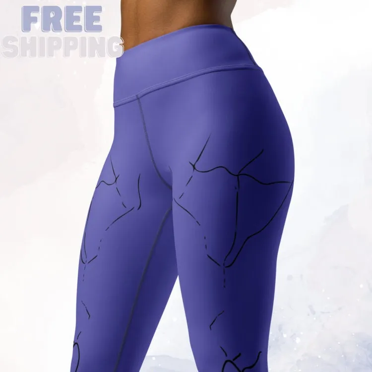 High Waist Giant Spider Halloween Yoga Leggings for the Gym