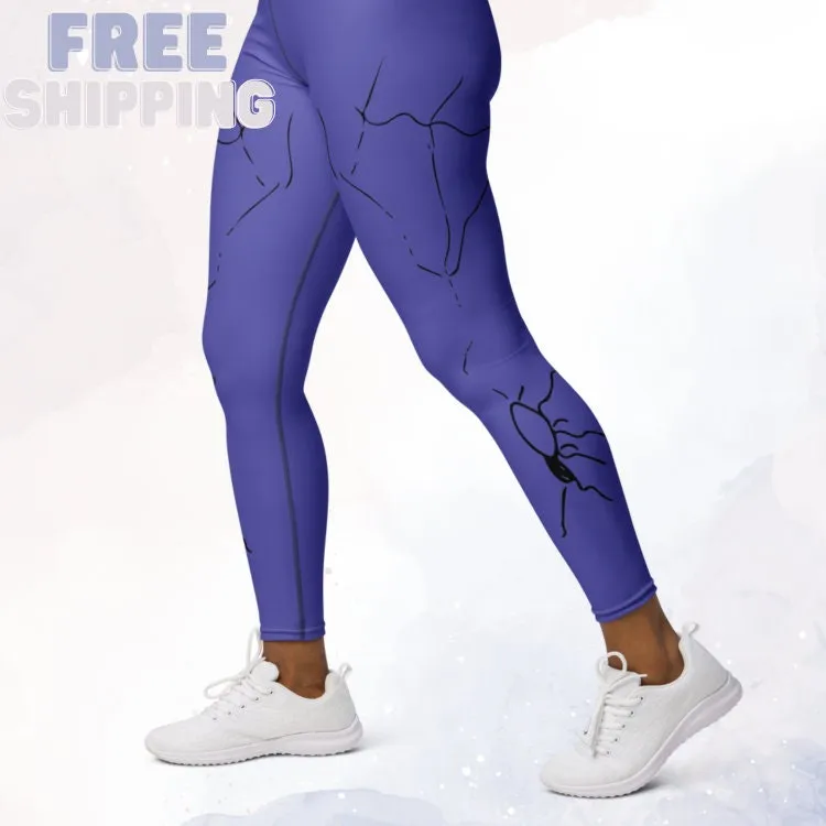 High Waist Giant Spider Halloween Yoga Leggings for the Gym