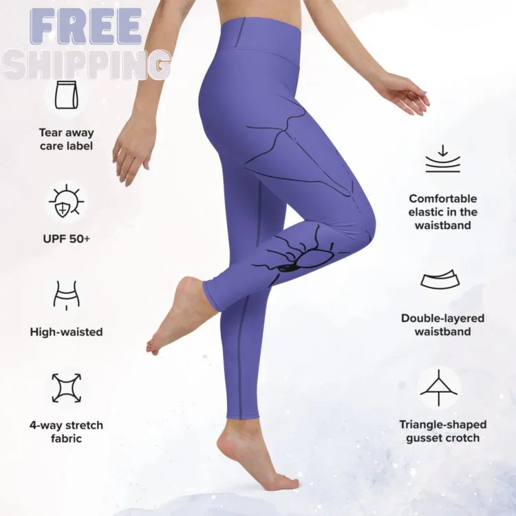 High Waist Giant Spider Halloween Yoga Leggings for the Gym