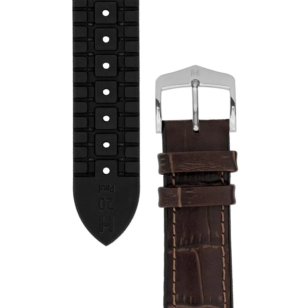 Hirsch PAUL Alligator Embossed Performance Watch Strap