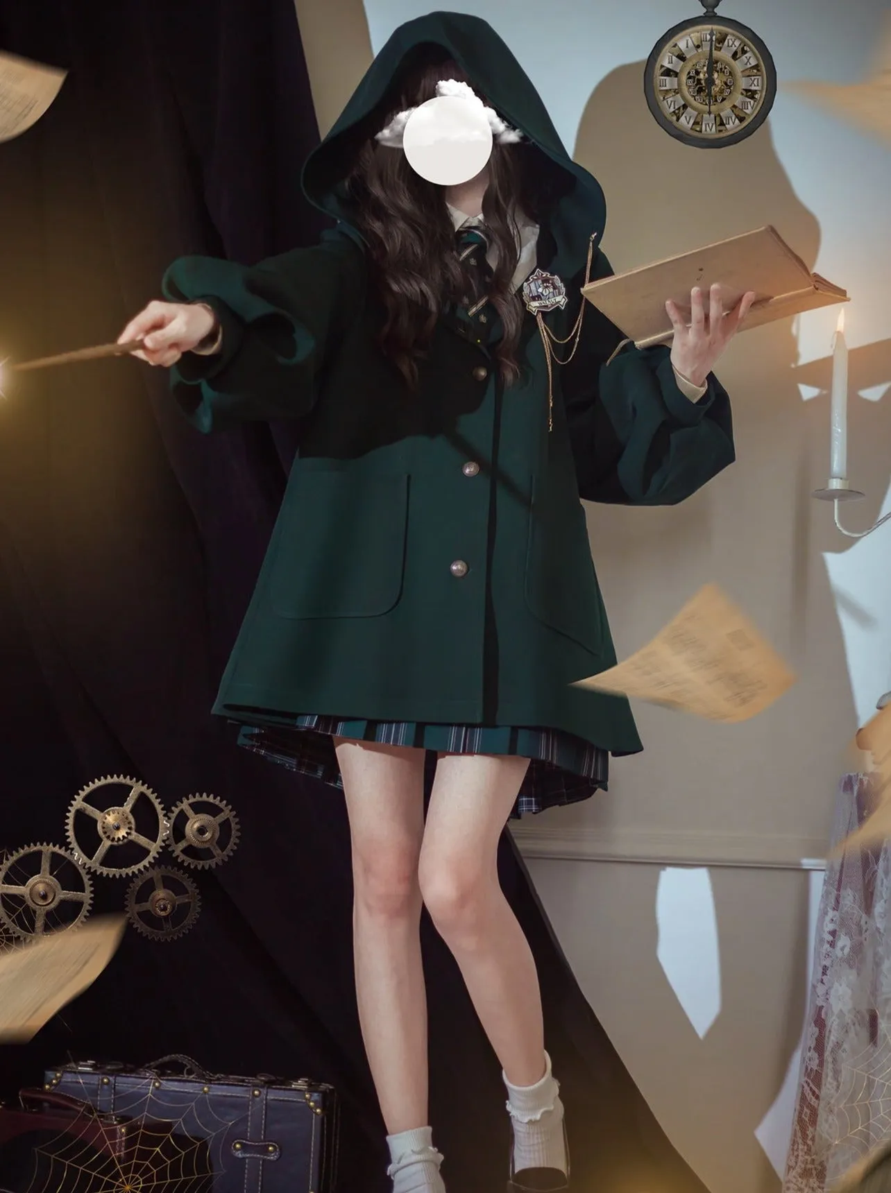 Jacket Cloak Retro Magic   College Brooch College