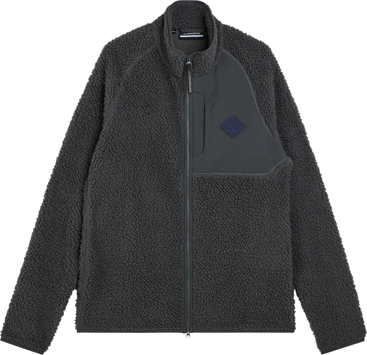 J.Lindeberg Men&#x27;s Zeke Pile Mid Layer Volcanic Ash | Buy J.Lindeberg Men&#x27;s Zeke Pile Mid Layer Volcanic Ash here | Outnorth