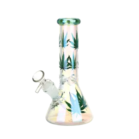 Kaya 8inch Iridescent Beaker Bong – 5mm Thickness