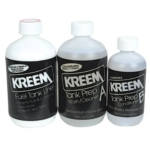 Kreem Gas/Petrol Tank Sealer Kit Includes Prep & Sealant