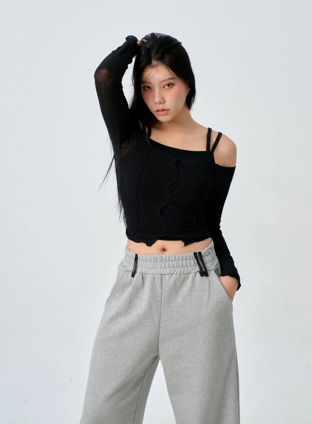 Layered Cropped Top Set IF301