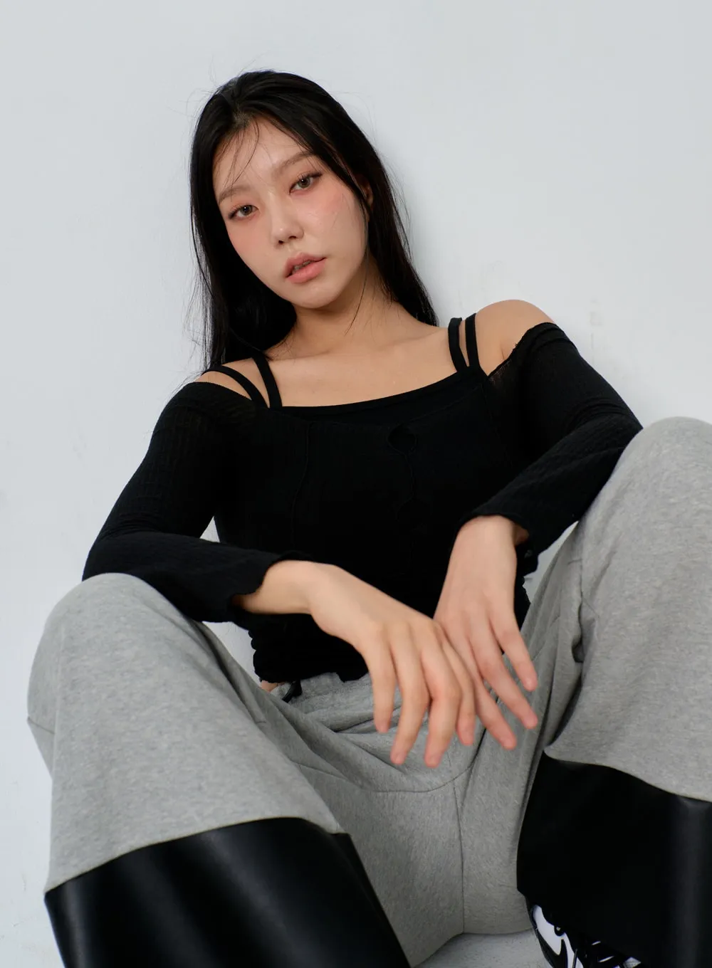 Layered Cropped Top Set IF301