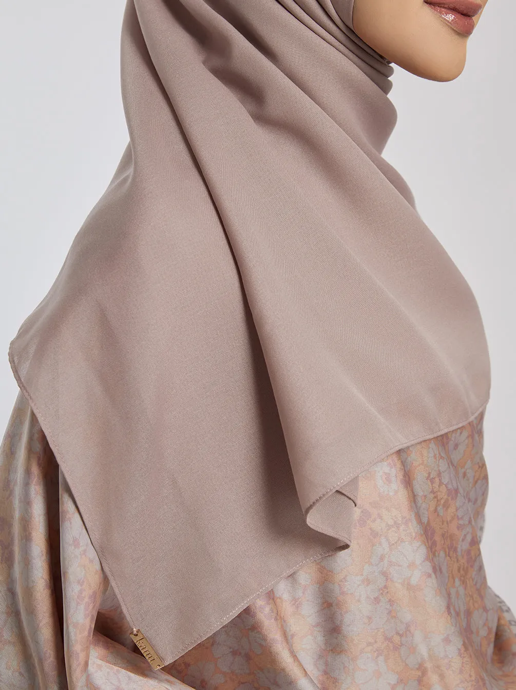 LIGHT VOILE SCARF PLAIN HAZELNUT