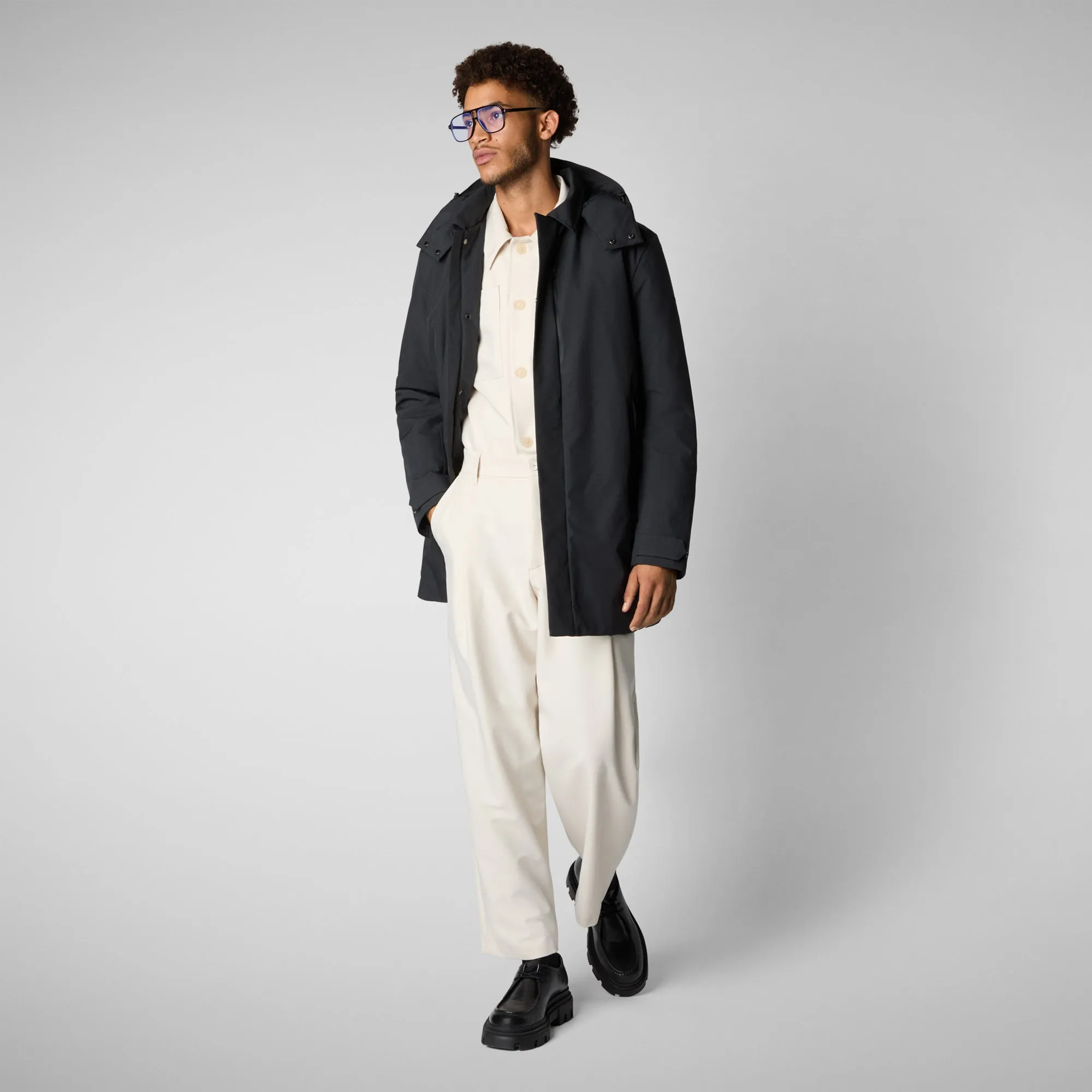 Man's coat Nestor in blue black
