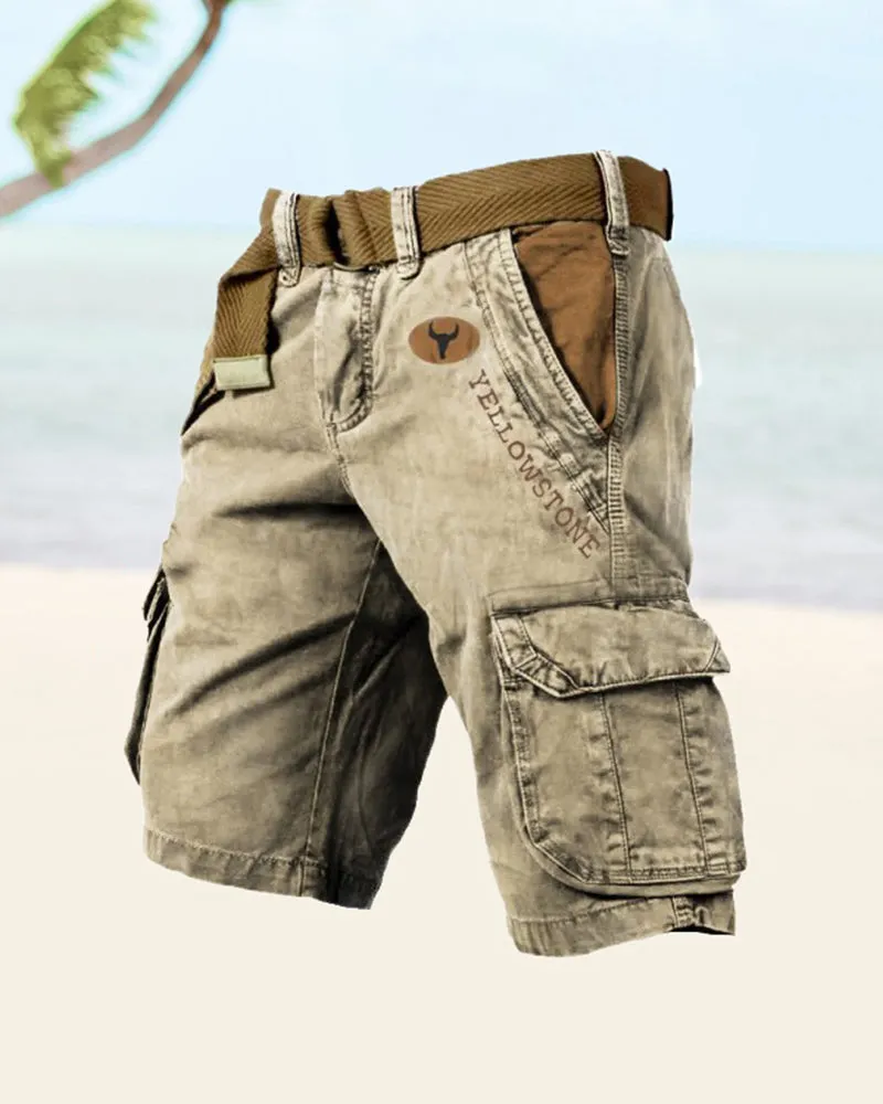 Men's multi-pocket tactical shorts