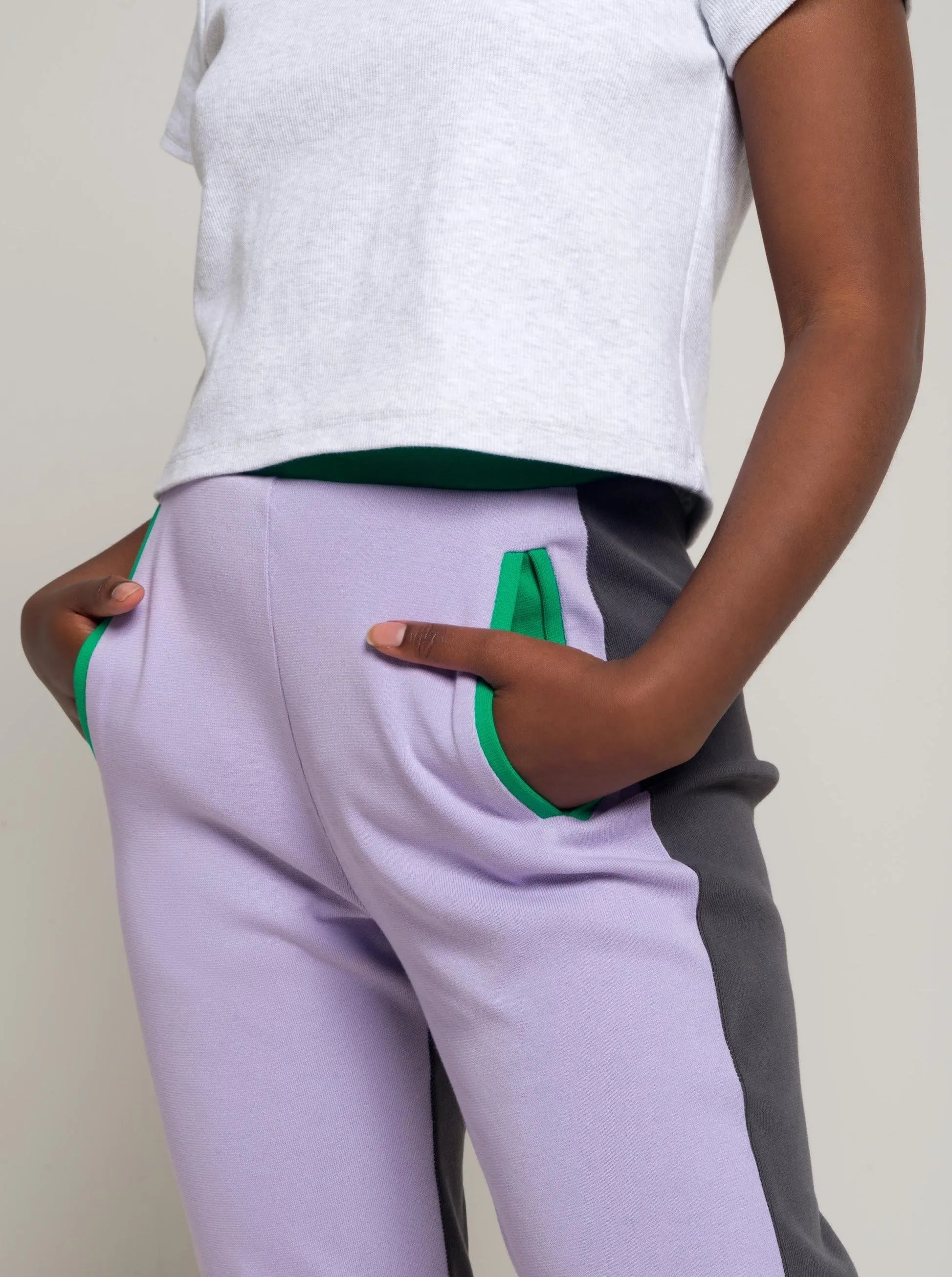 PICHAI tricolour pant-M with fabric defect at back crotch and tiny hole at front