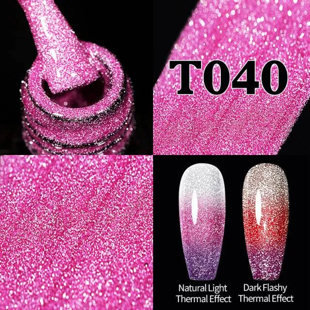 Reflective Glitter Gel Nail Polish Sparkle and Shine with Reflective Glitter Gel Nail Polish: Your Nail Glamour Essential! FREE POSTAGE