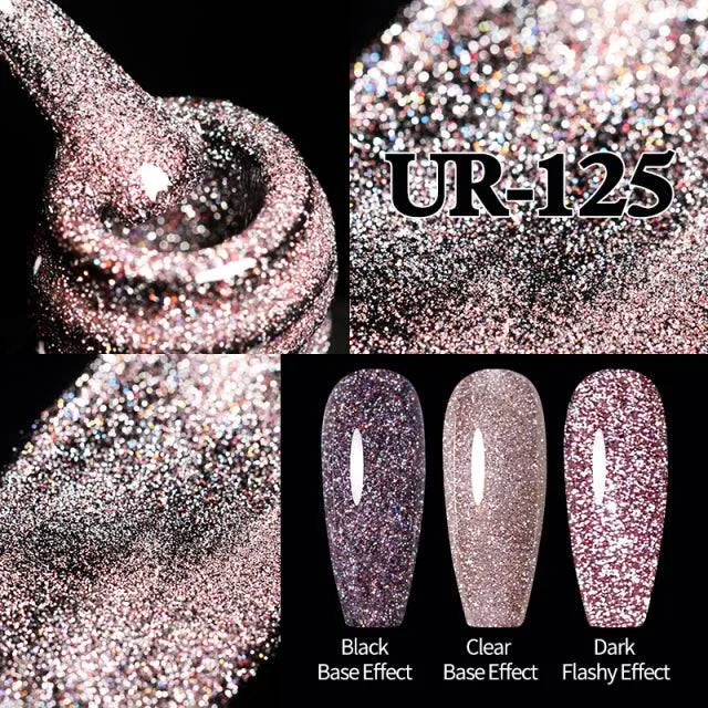 Reflective Glitter Gel Nail Polish Sparkle and Shine with Reflective Glitter Gel Nail Polish: Your Nail Glamour Essential! FREE POSTAGE