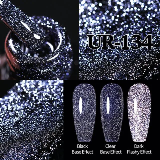 Reflective Glitter Gel Nail Polish Sparkle and Shine with Reflective Glitter Gel Nail Polish: Your Nail Glamour Essential! FREE POSTAGE