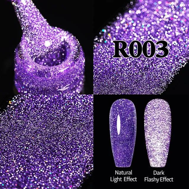 Reflective Glitter Gel Nail Polish Sparkle and Shine with Reflective Glitter Gel Nail Polish: Your Nail Glamour Essential! FREE POSTAGE