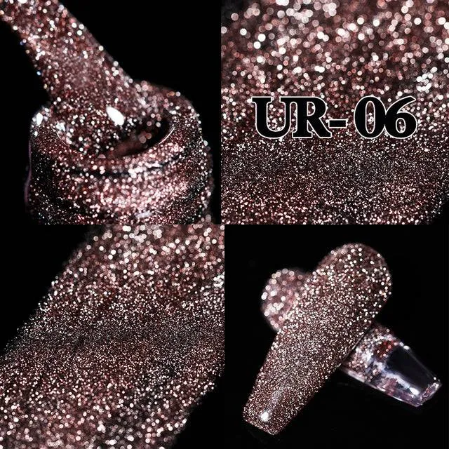 Reflective Glitter Gel Nail Polish Sparkle and Shine with Reflective Glitter Gel Nail Polish: Your Nail Glamour Essential! FREE POSTAGE