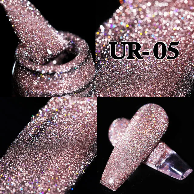 Reflective Glitter Gel Nail Polish Sparkle and Shine with Reflective Glitter Gel Nail Polish: Your Nail Glamour Essential! FREE POSTAGE