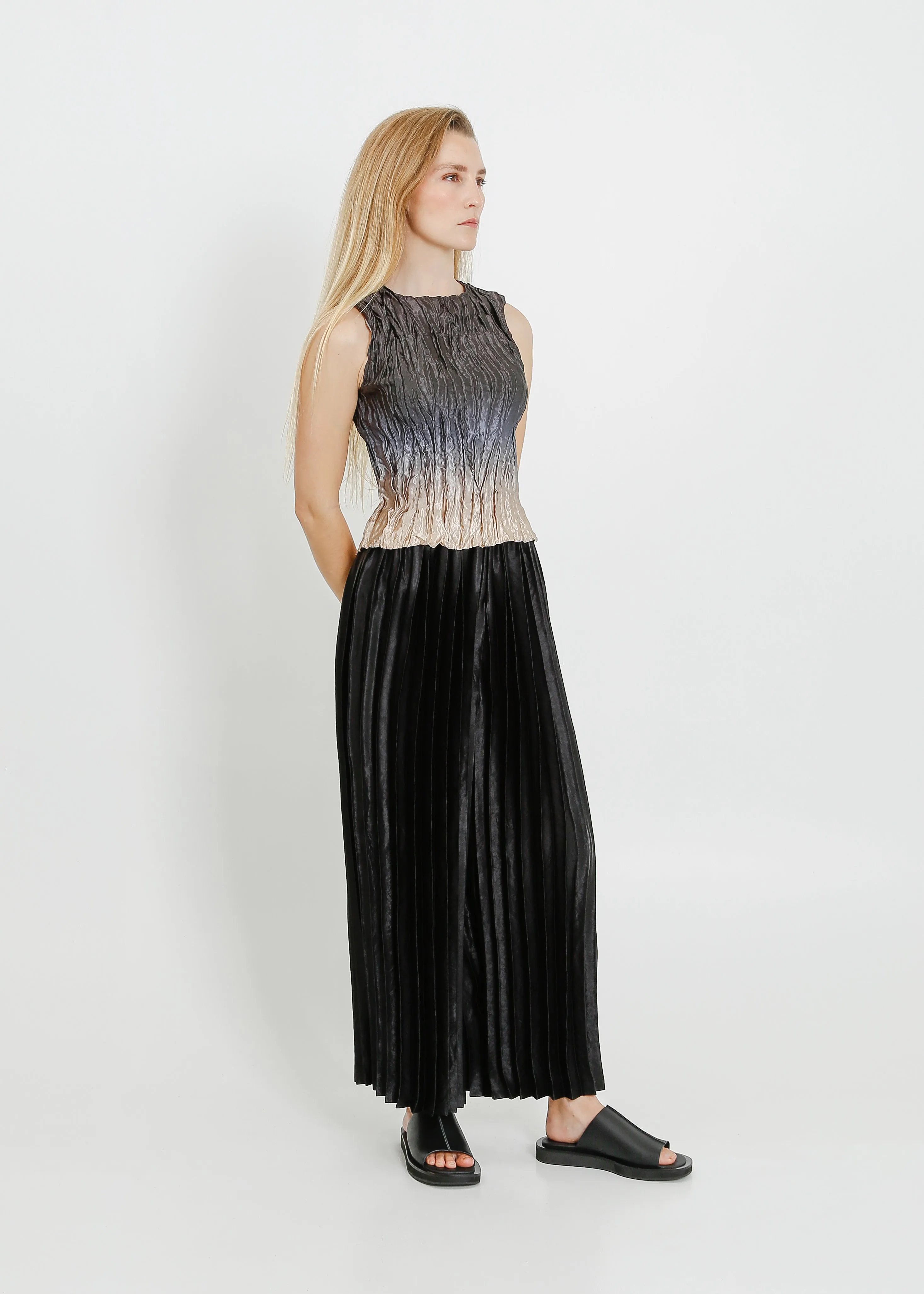 SHAY PLEAT PANT / BLACK