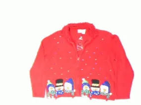 Snowheads and Snowflakes-Medium Christmas Sweater